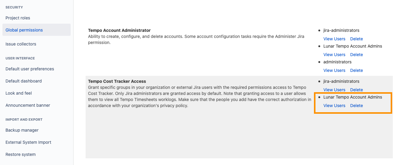 screenshot of Financial Manager for Timesheets